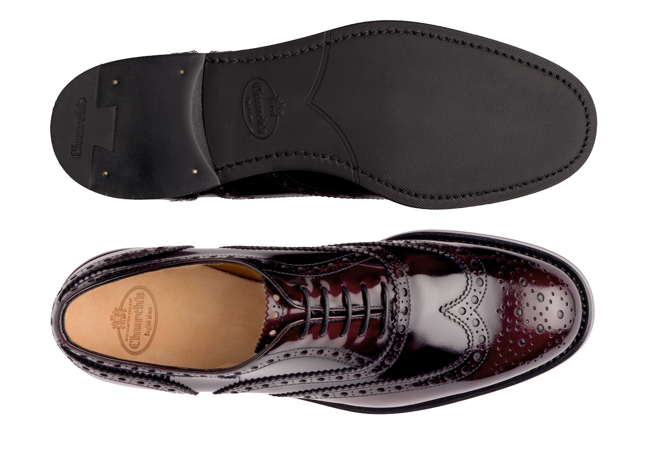 Burwood wg Polished Fumè Oxford Brogue Light burgundy