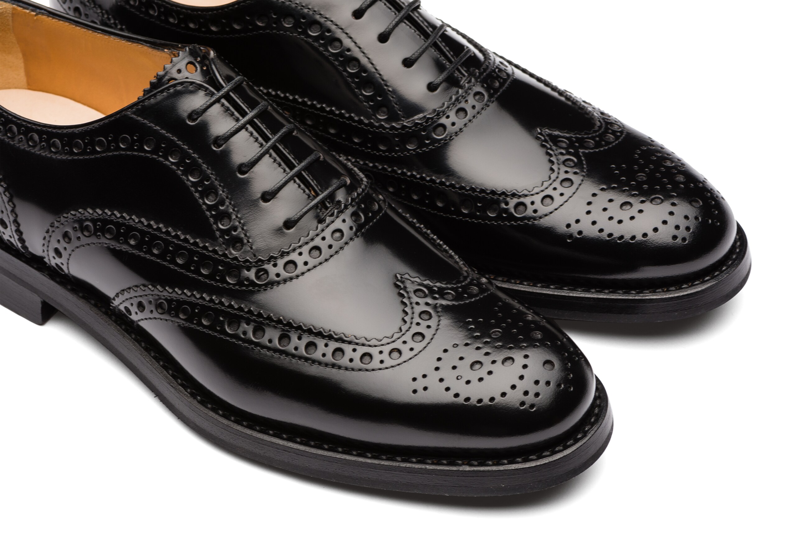 Burwood wg Church's Brushed calfskin lace-ups Black