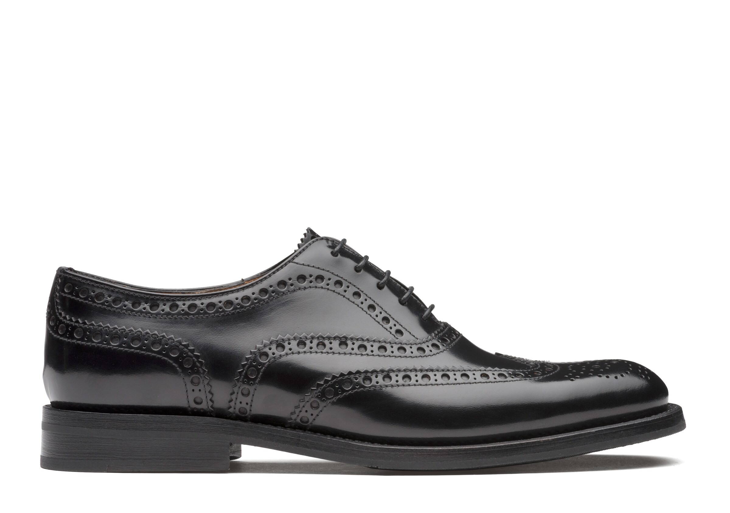 Church Brushed Calfskin Lace-ups, Woman, Black, Size 37