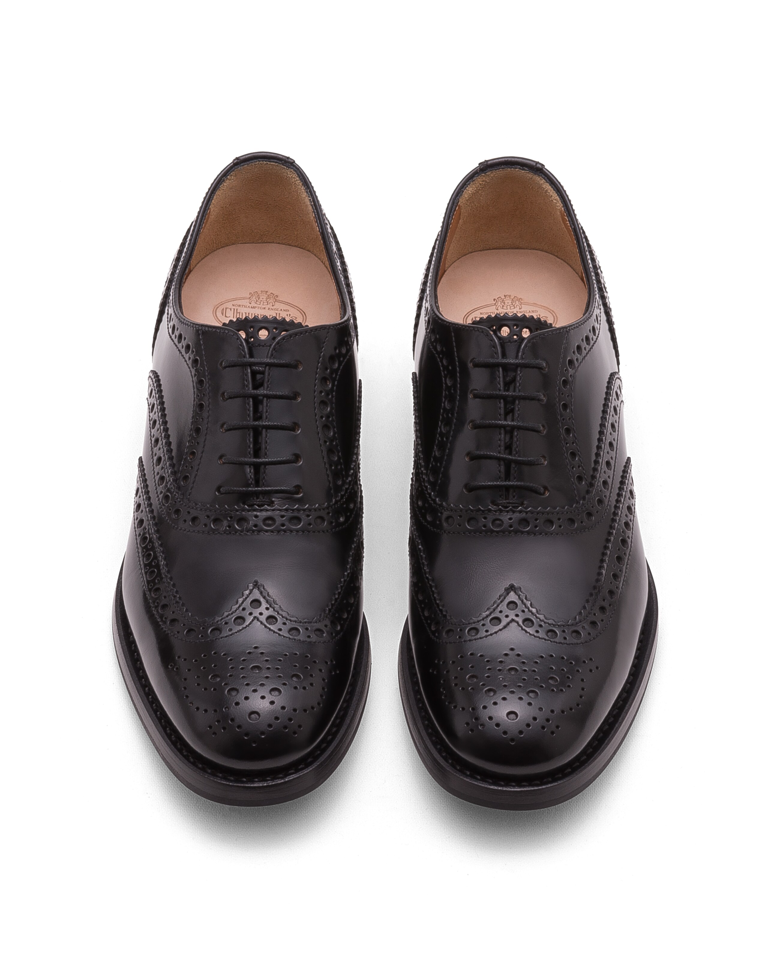 Burwood wg Church's Richelieu Oxford en Cuir Glacé Noir