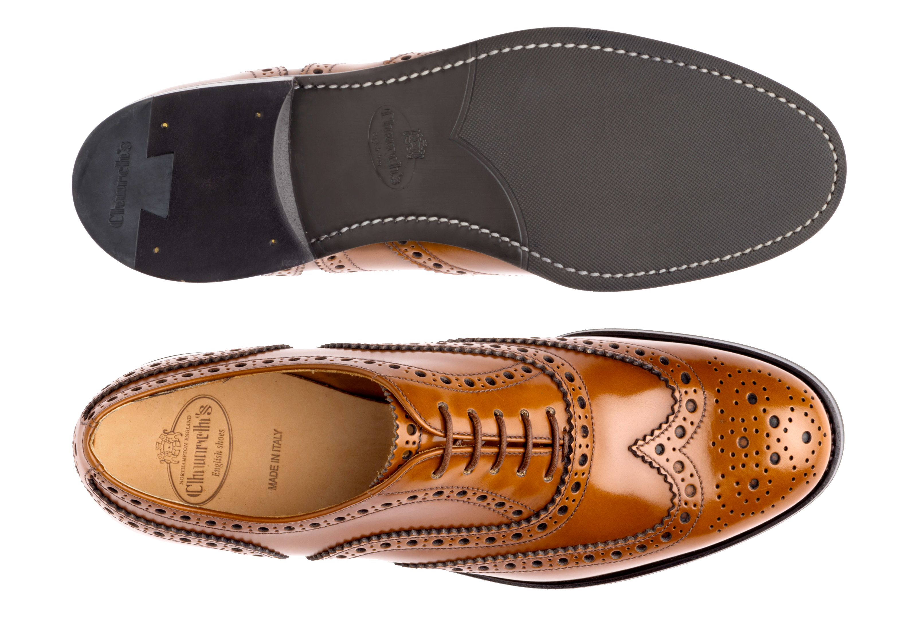 Polished Binder Oxford Brogue Brown 