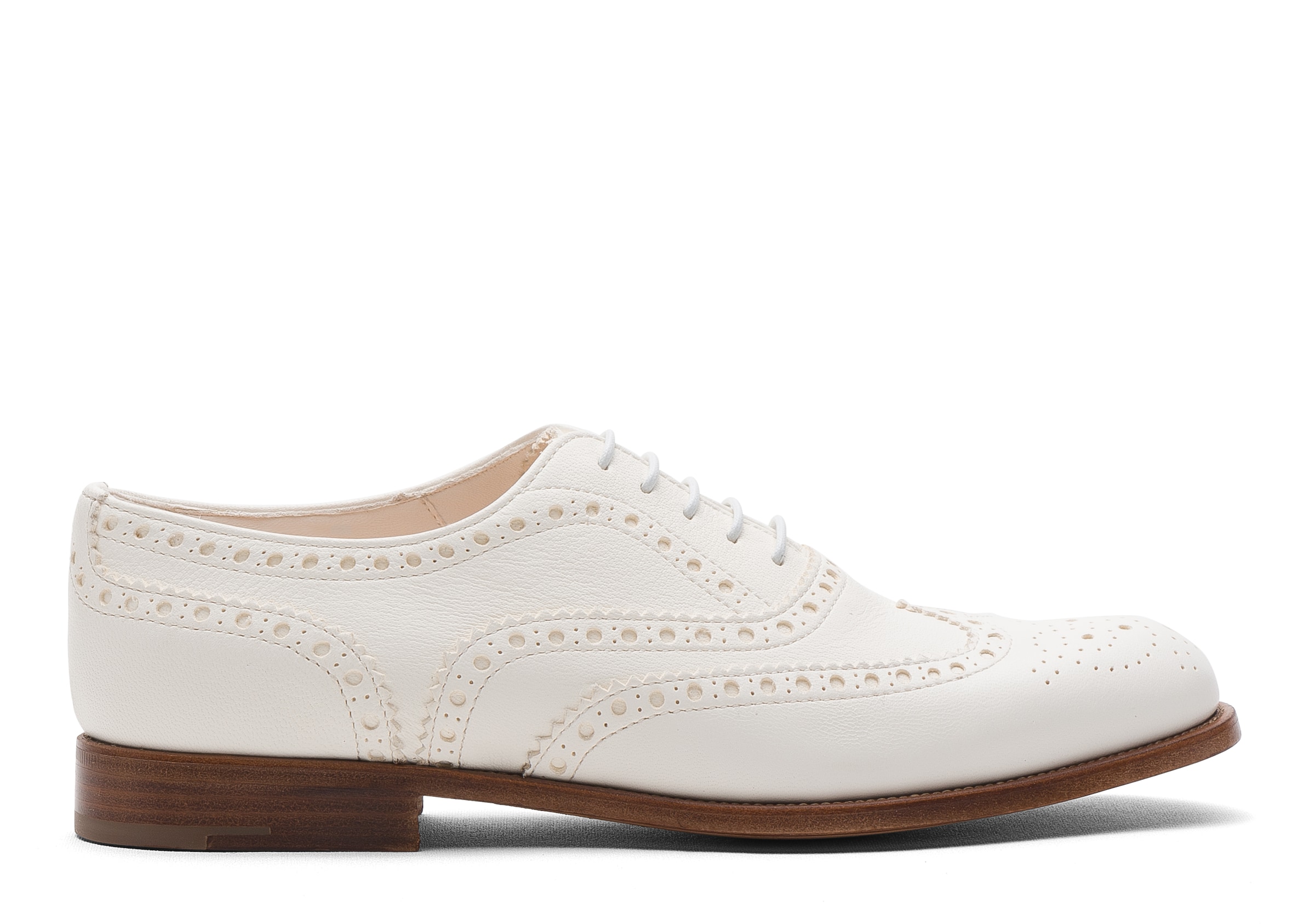 Church Deerskin Oxford Brogue, Woman, Ivory, Size 36,5