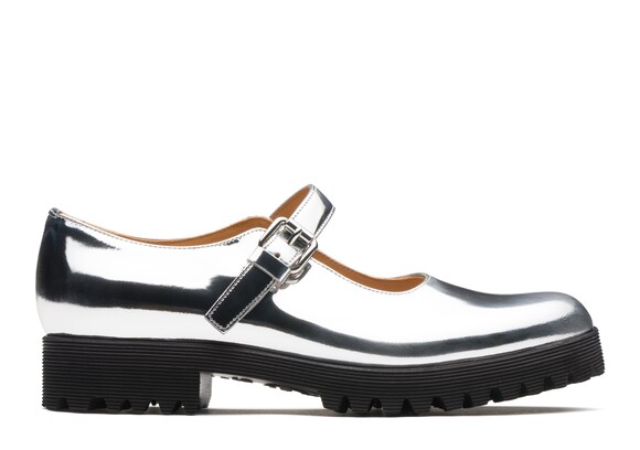 Church's  Babies en cuir de veau miroir Argent