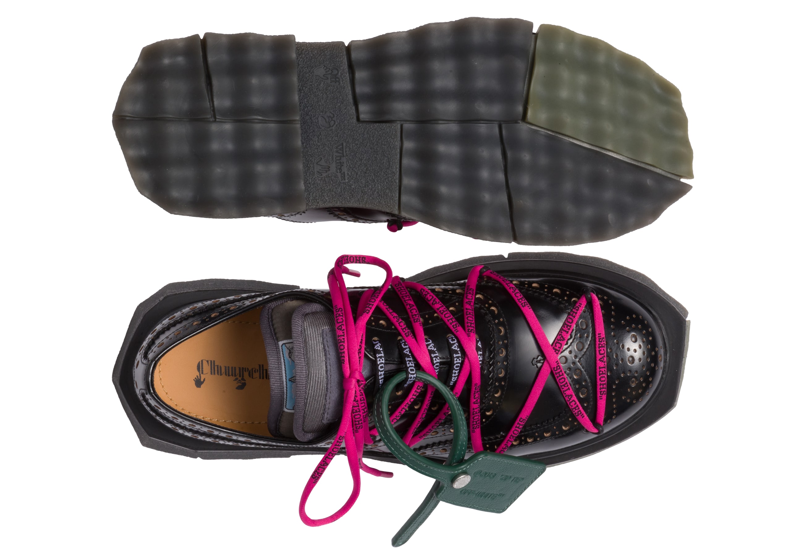 Burwood foam w Church's Polished Binder Oxford Brogue Black Black