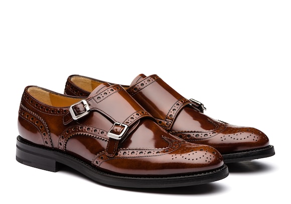 Church's  Polished Fumè Monk Brogue Tabac
