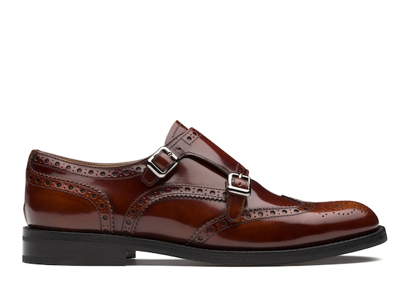 Church's  Polished Fumè Monk Brogue Tabac