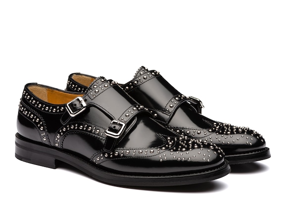 Church's Lana met. Polished Binder Monk Brogue Stud Black