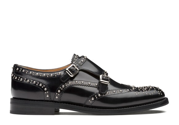 Church's Lana met. Polished Binder Monk Brogue Stud Black