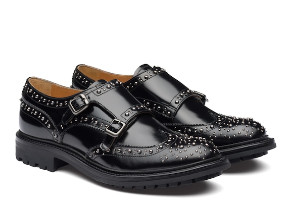 Church's true Polished Fumè Monk Brogue  Stud ブラック