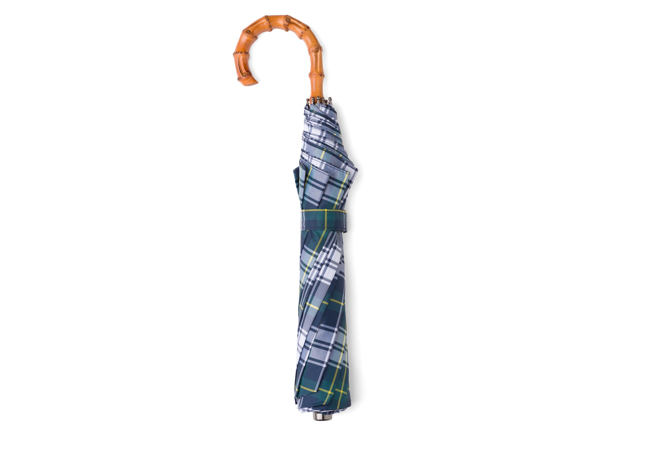 Telescopic umbrella Church's Tartan Whangee Handle Geometric print