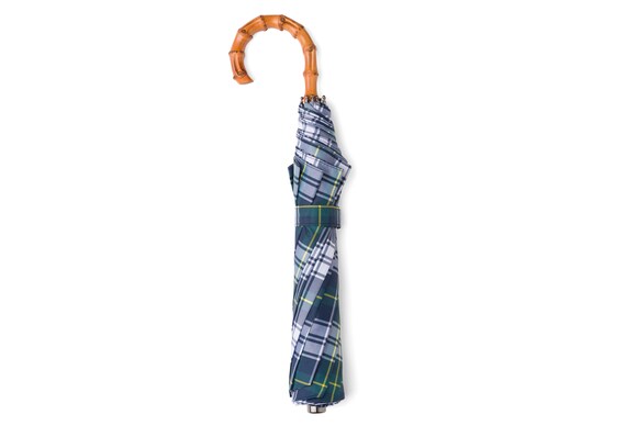 Church's Telescopic umbrella Tartan Whangee Handle White