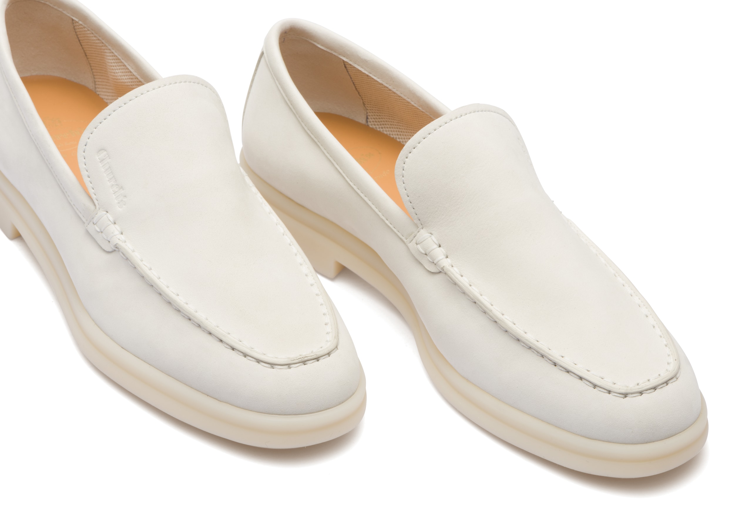 Lyn Church's Mocassin en nubuck Blanc