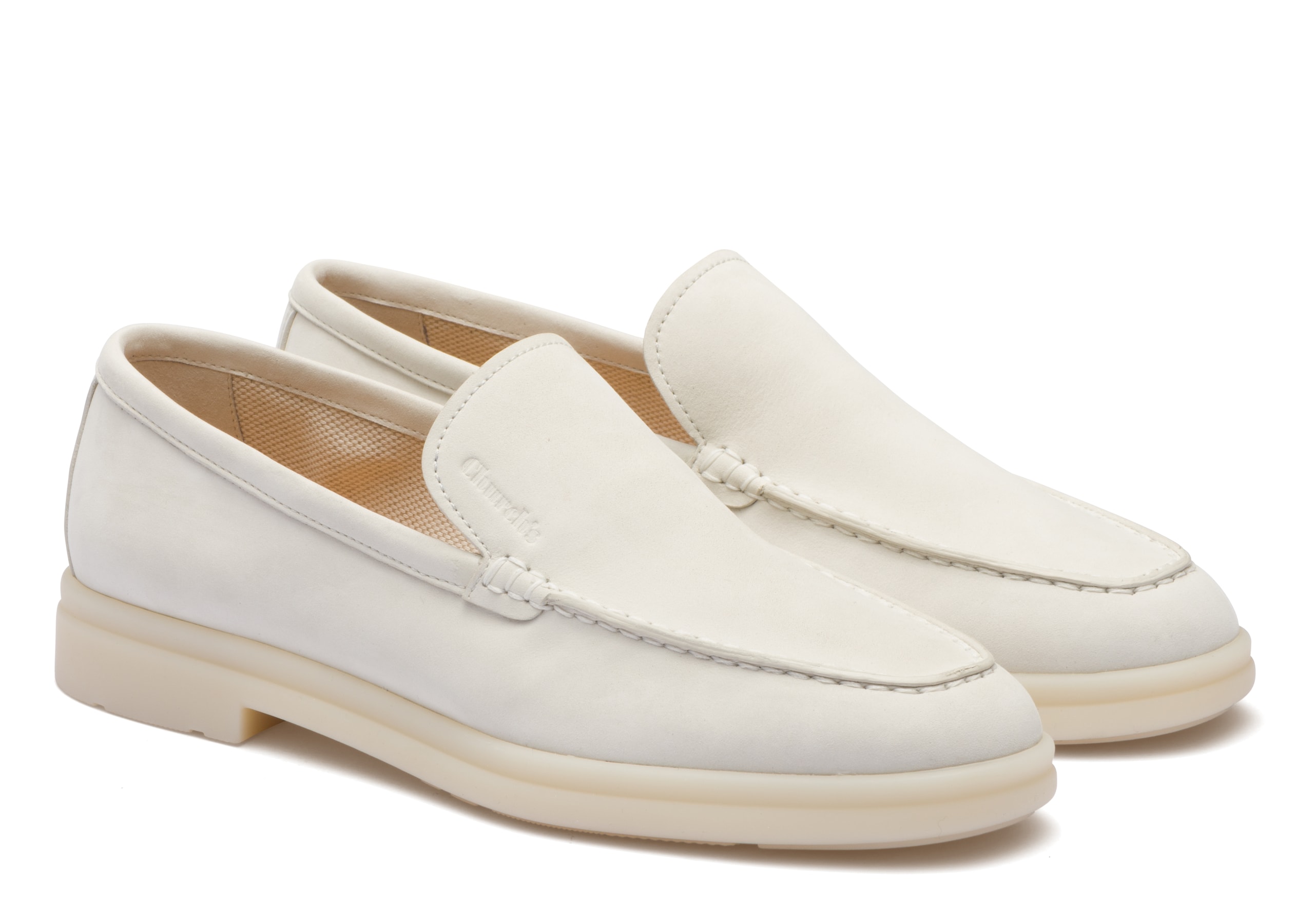 Lyn Church's Mocassin en nubuck Blanc