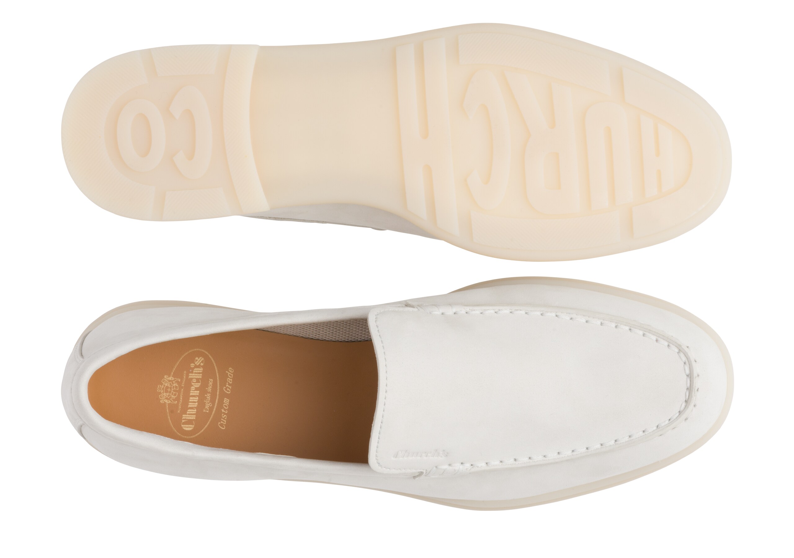 Lyn Church's Mocassin en nubuck Blanc
