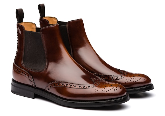 Church's Ketsby wg Polished Fumè Brogue Chelsea Boot Tabac
