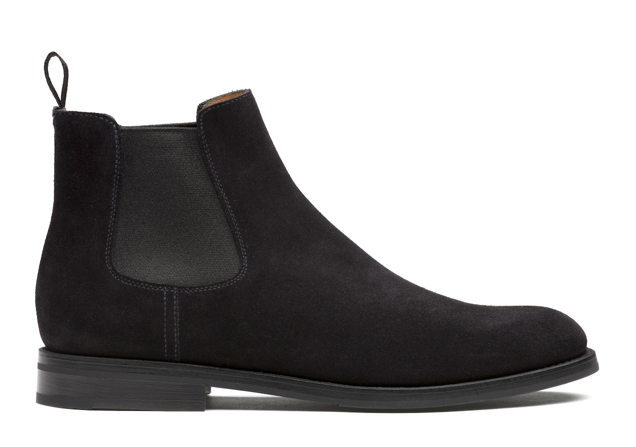 Monmouth Wg Suede Chelsea Boot Black Church S
