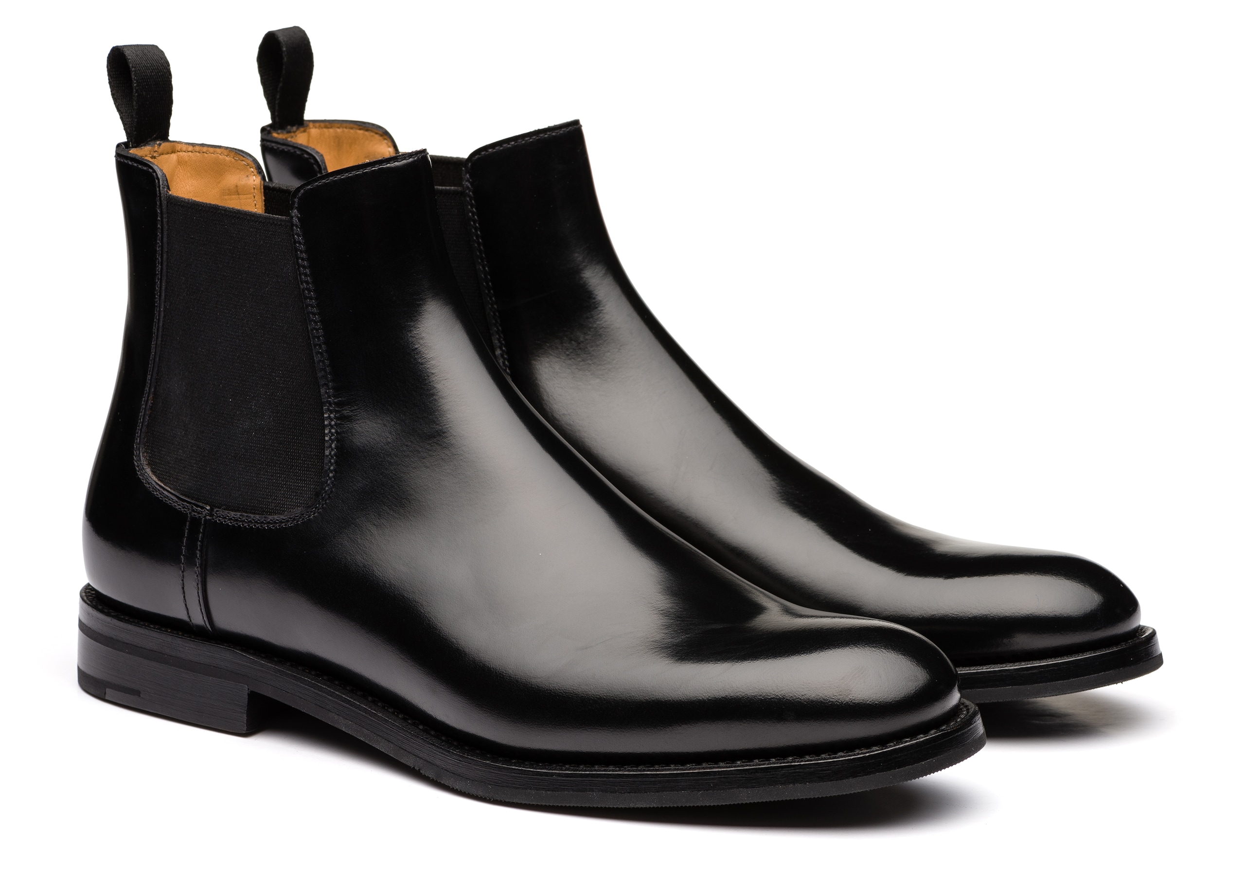 Women s Polished Binder Chelsea Boot Black Church s