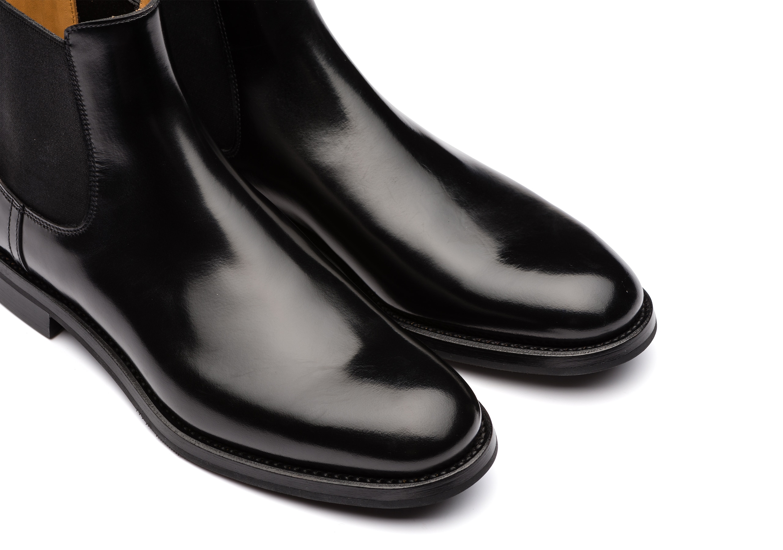 Monmouth wg Church's Botte Chelsea à Liant Poli Noir