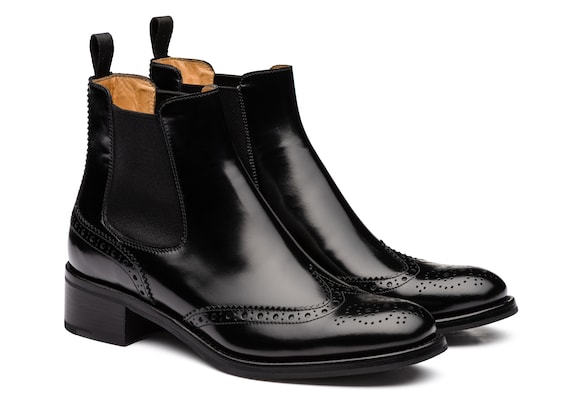Church's  Polished Fumè Chelsea Boot Brogue Black