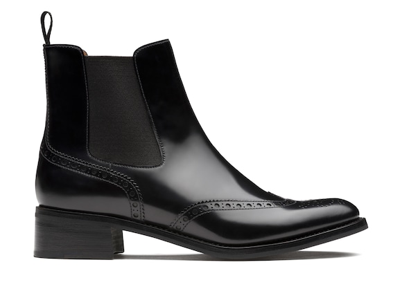 Church's  Polished Fumè Chelsea Boot Brogue Black