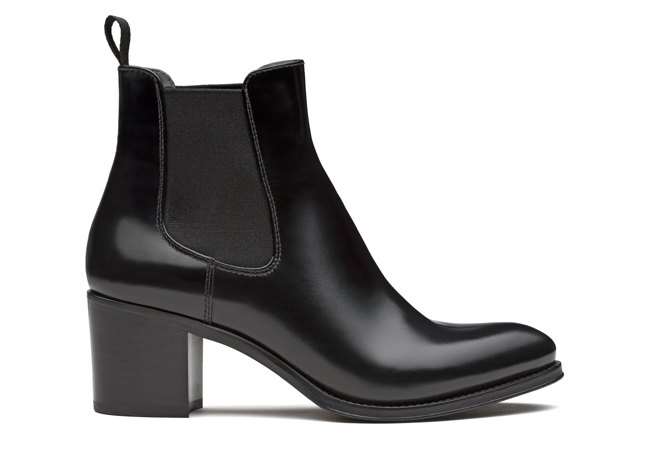 Shirley 55 Church's Polished Fumè Heeled Boot Black