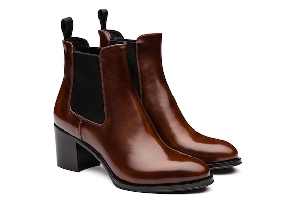 Church's  Polished Fumè Heeled Boot Tabac