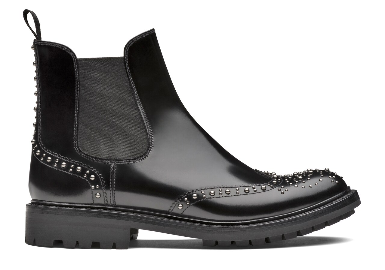 black chelsea boots with studs