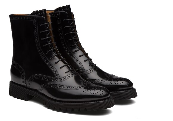 Church's  Polished Binder Lace Up Boot Brogue Black