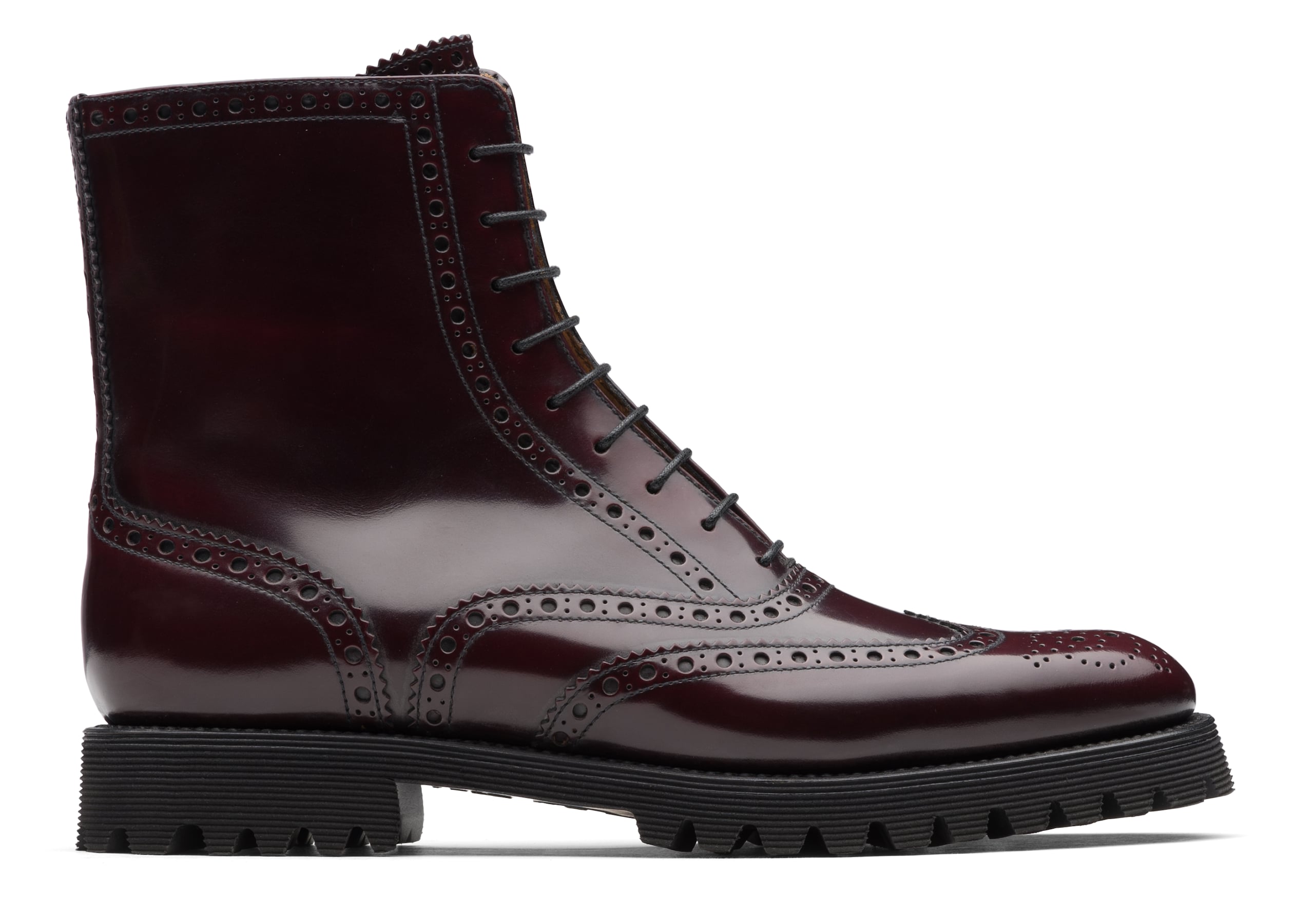 Man's Cammy Polished Binder Lace Up Boot Brogue Burgundy Church's
