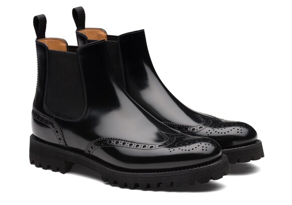 Church's Charlize Polished Binder Chelsea Boot Brogue Black