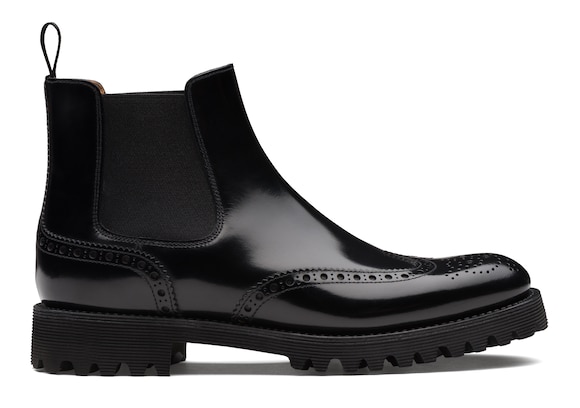 Church's Charlize Polished Binder Chelsea Boot Brogue Black