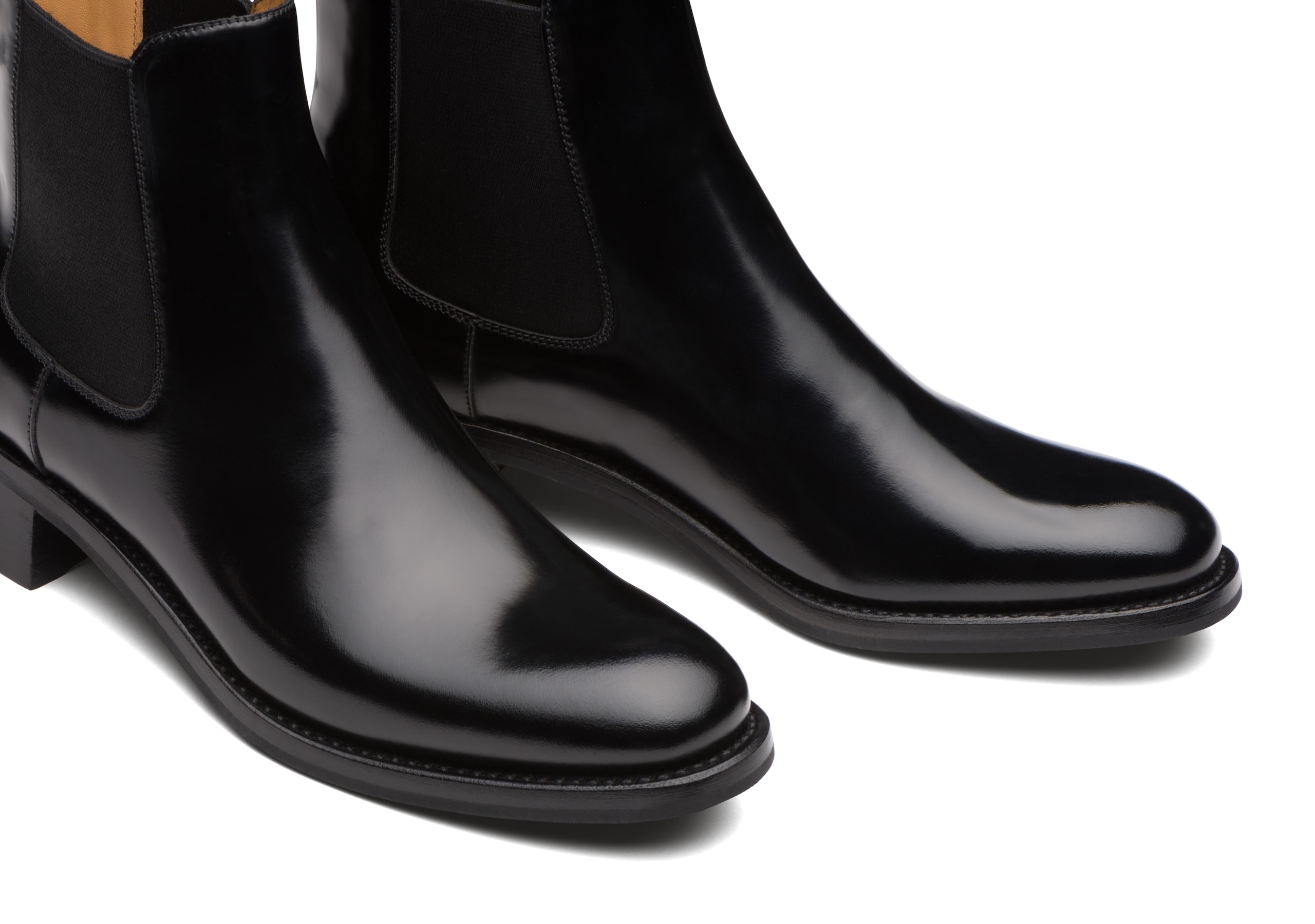 Monmouth 40 Church's Polished Fumè Chelsea Boot Black