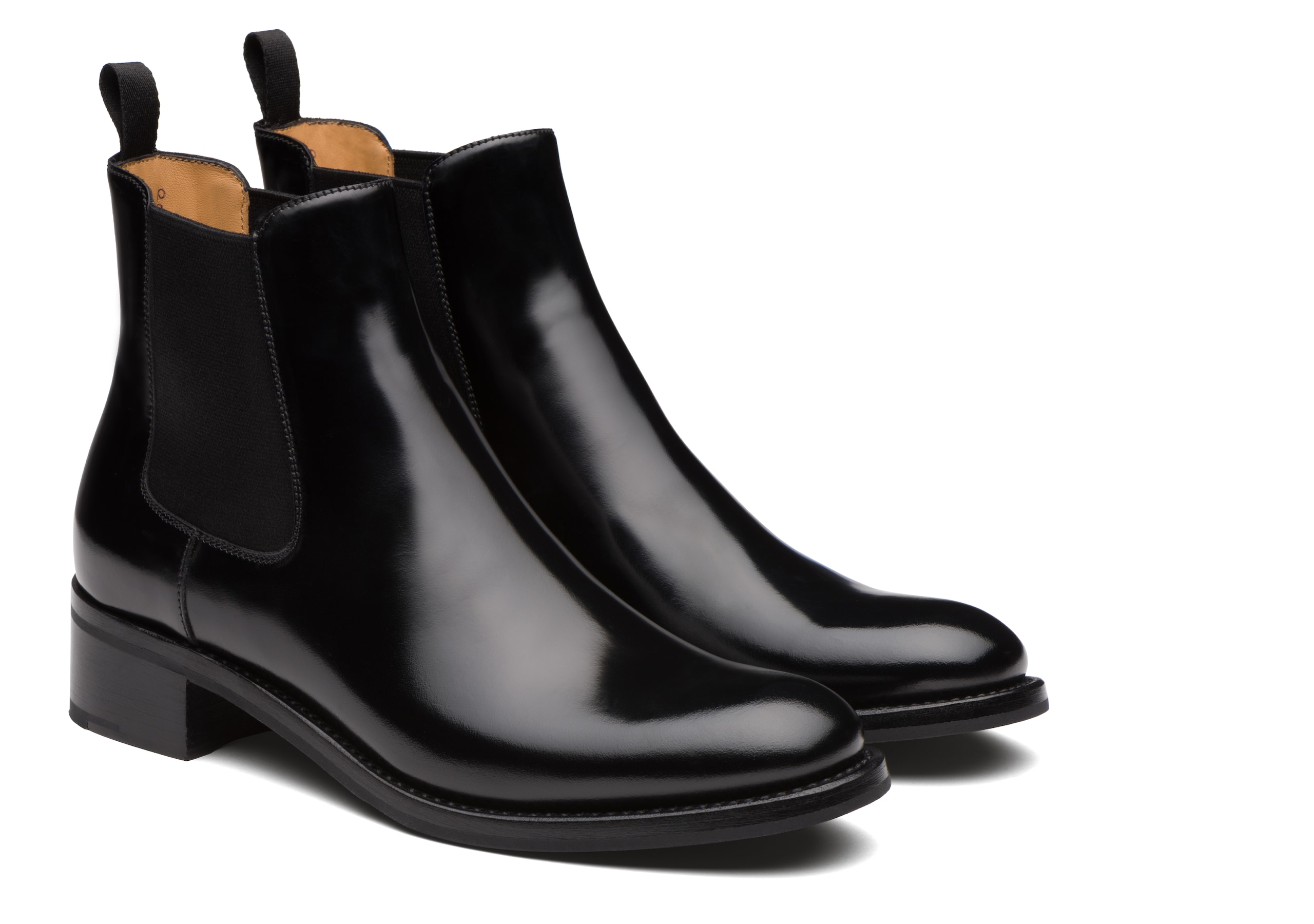 Monmouth 40 Church's Polished Fumè Chelsea Boot Black