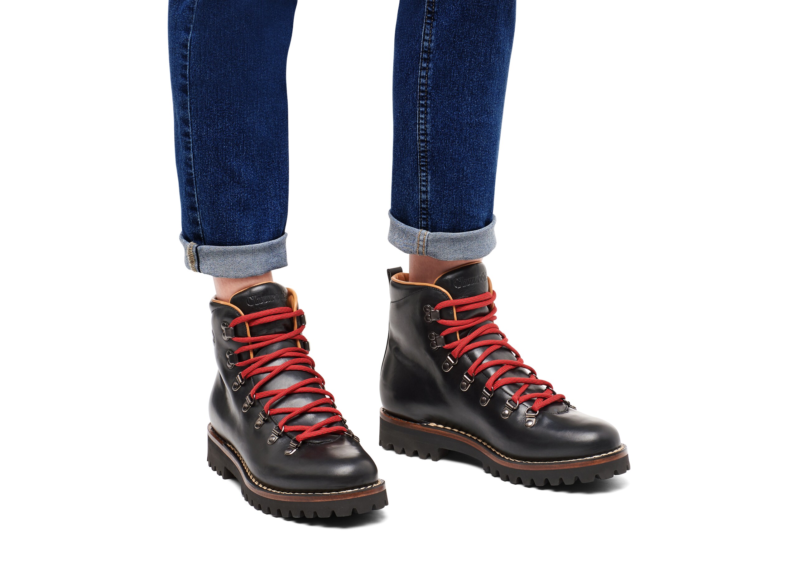 Eastrock Church's Chaussure de randonnée en cuir de veau Monteria Noir
