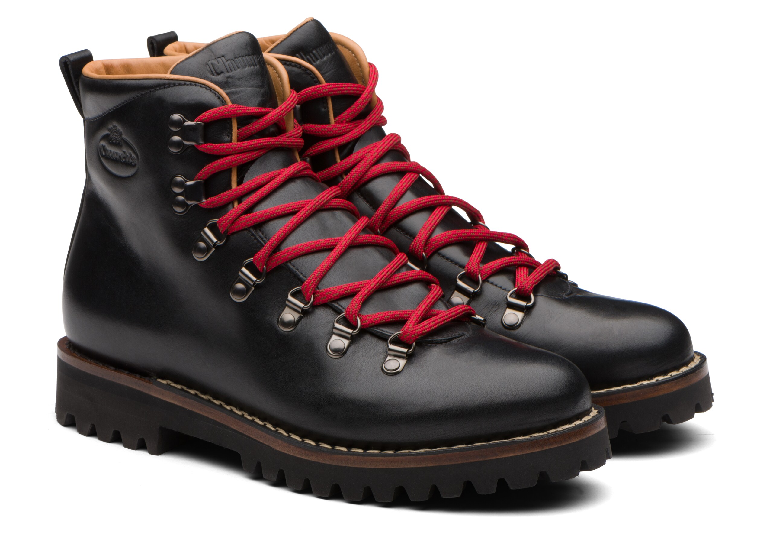 Eastrock Church's Chaussure de randonnée en cuir de veau Monteria Noir