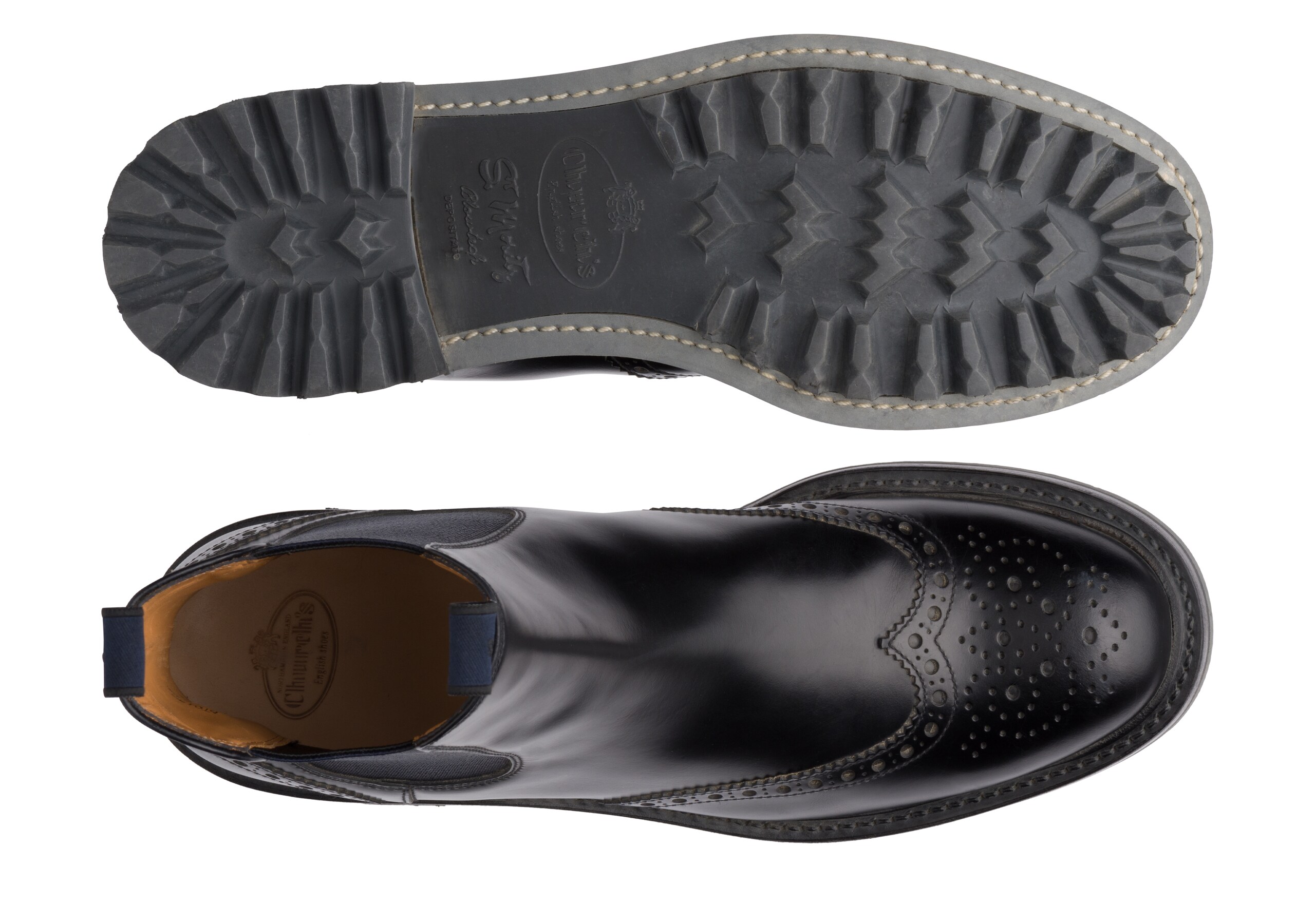 Aura 2 lw Church's Stivaletto Chelsea Brogue Nero