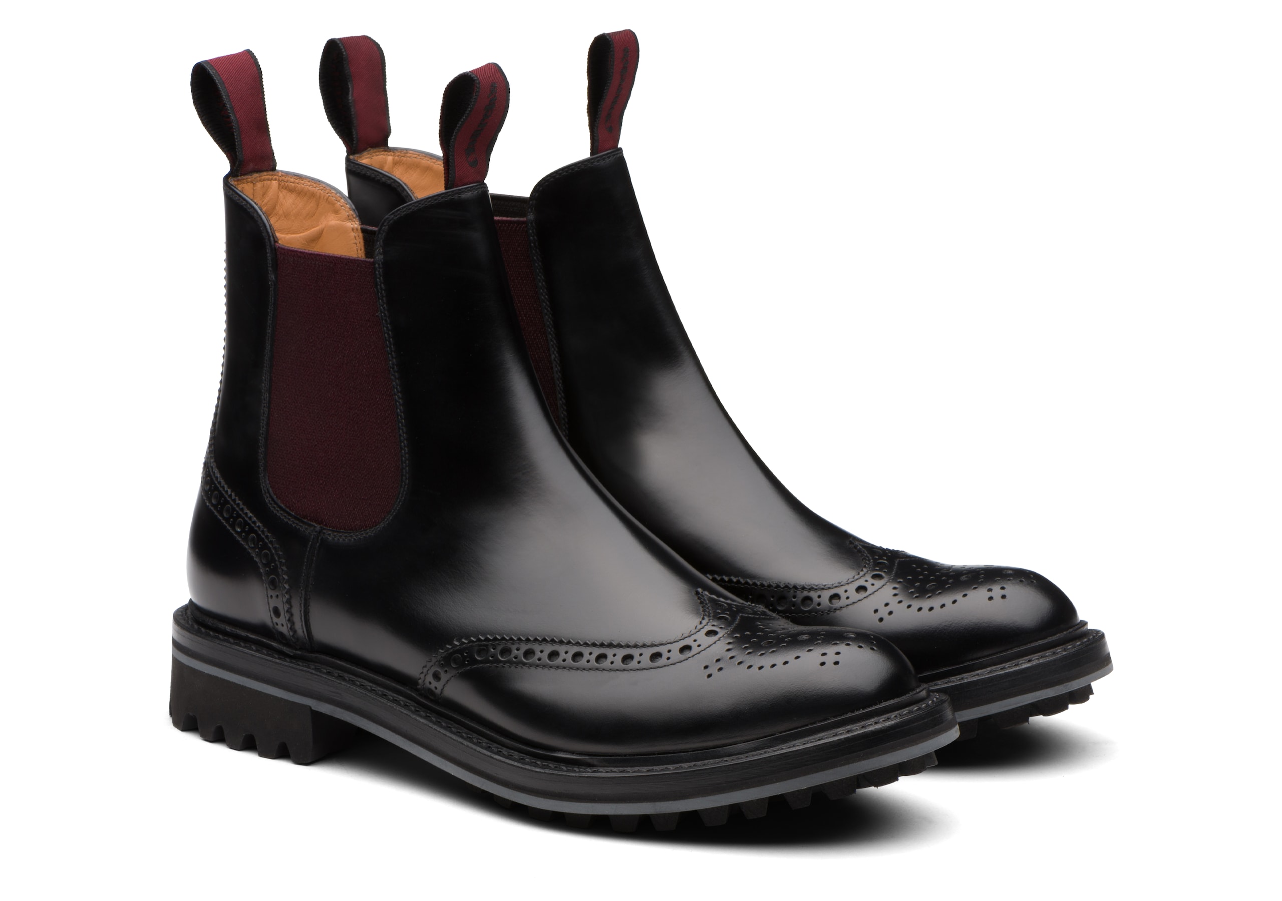 Aura 2 lw Church's Polished Binder Chelsea Boot Brogue Black