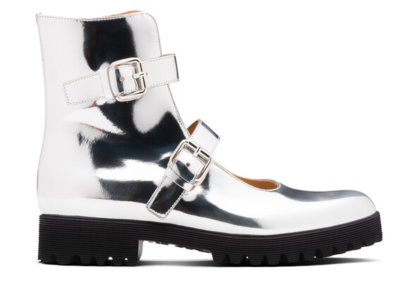 Church's  Babies montantes en cuir de veau miroir Argent