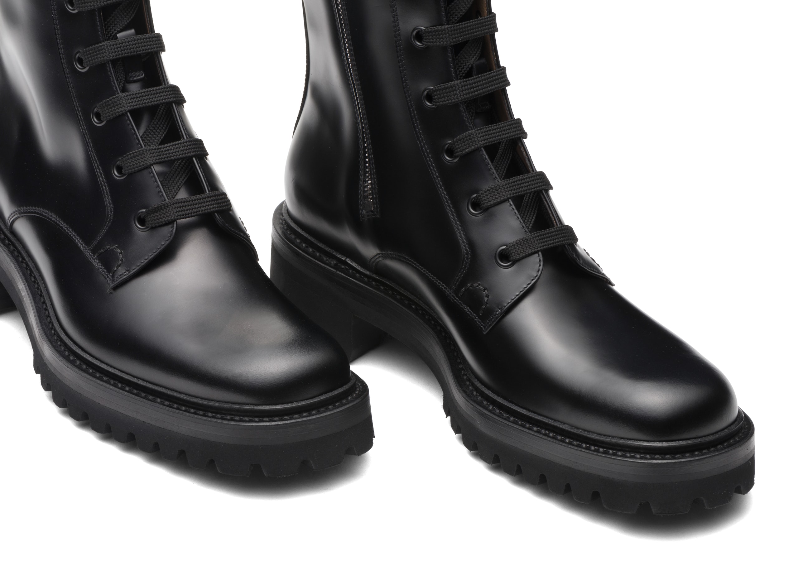 Gwyneth sq Church's Calf Leather Lace-up Boot Black