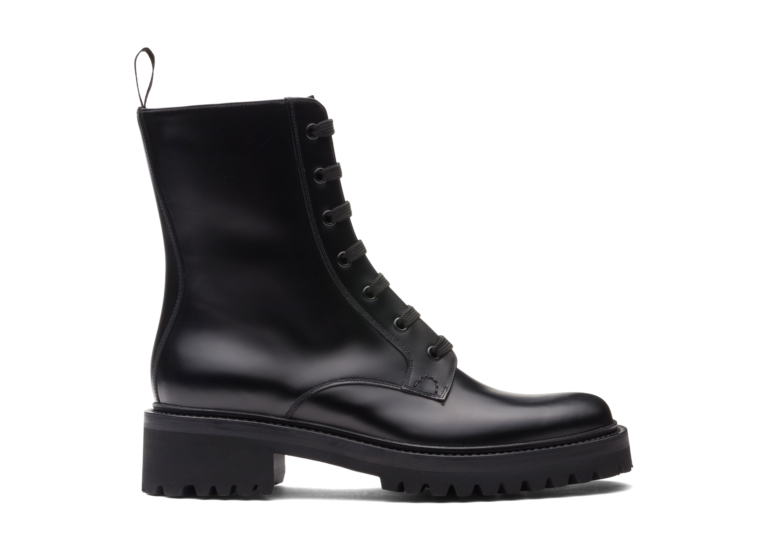 Gwyneth sq Church's Calf Leather Lace-up Boot Black