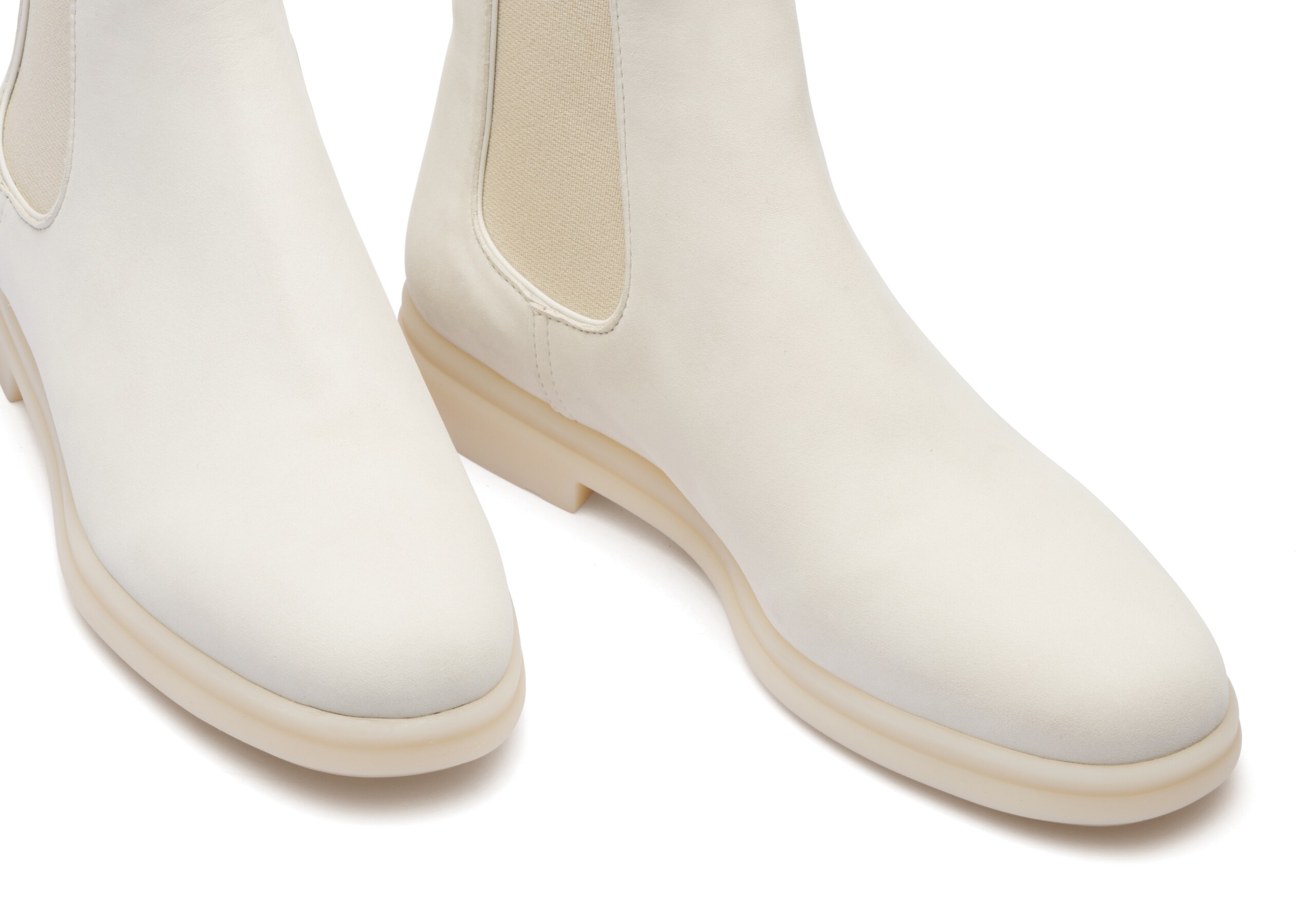 Lea Church's Nubuck Chelsea Boot White