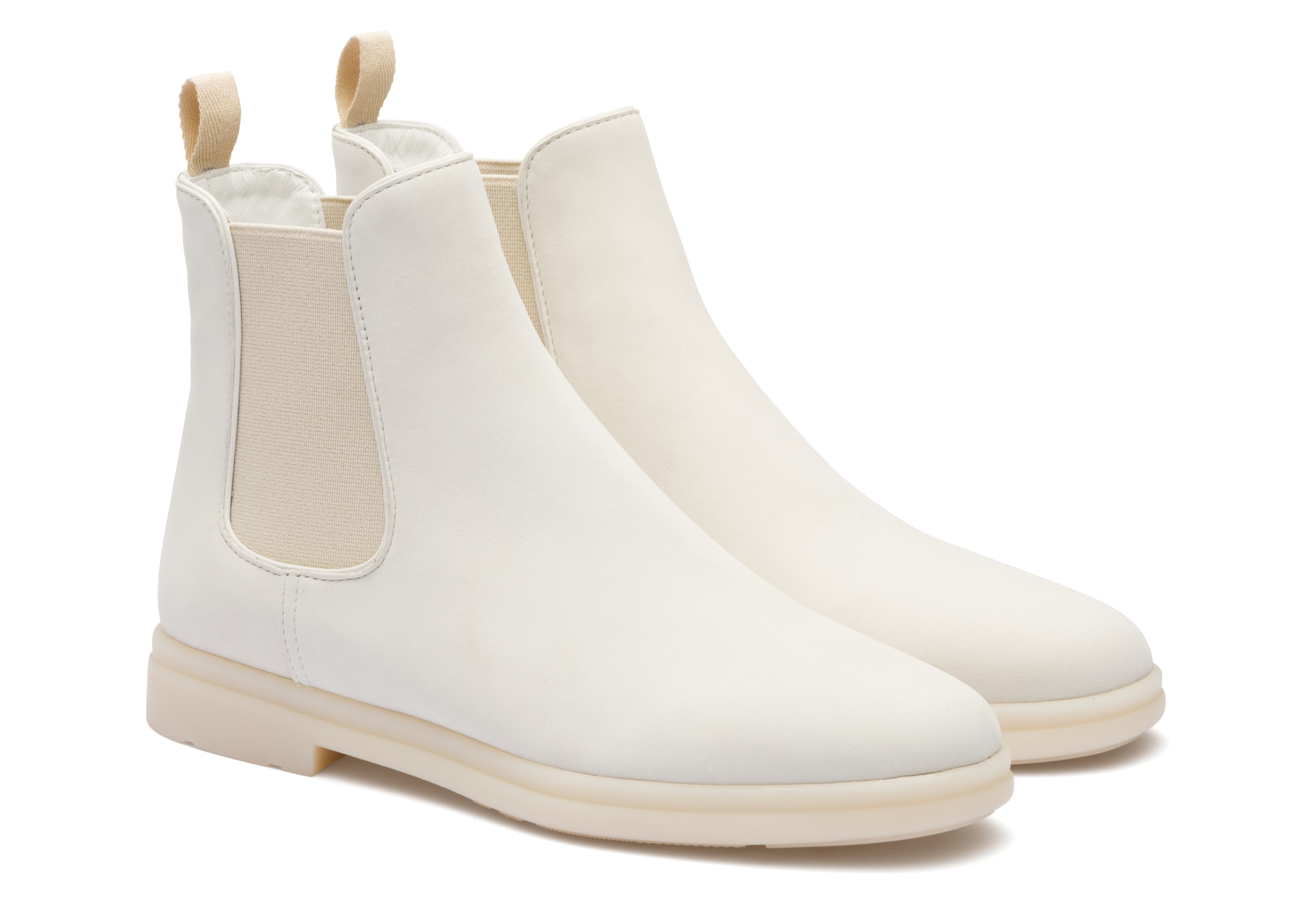 Lea Church's Nubuck Chelsea Boot White