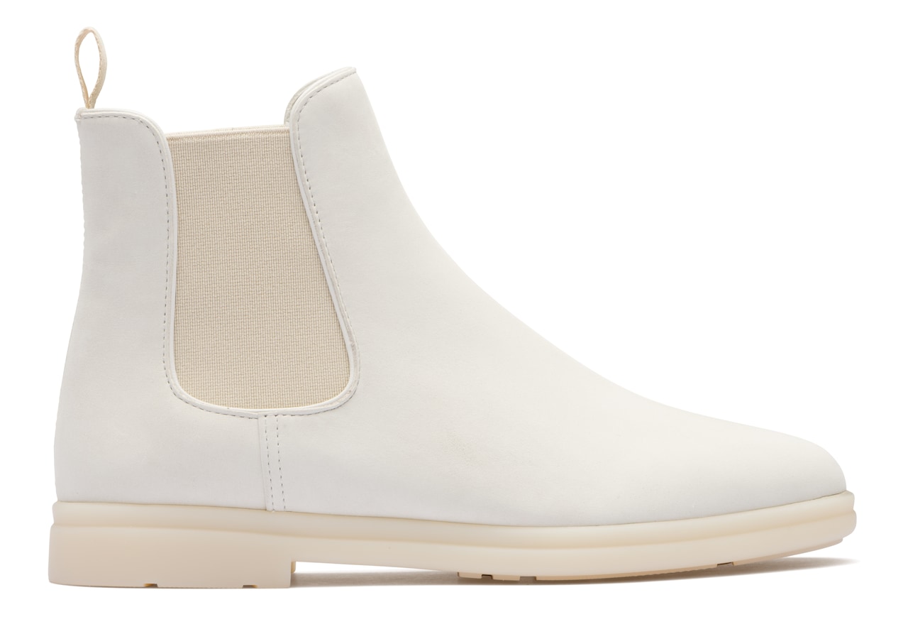 ubrugt Først Slip sko Women's Nubuck Chelsea Boot White | Church's