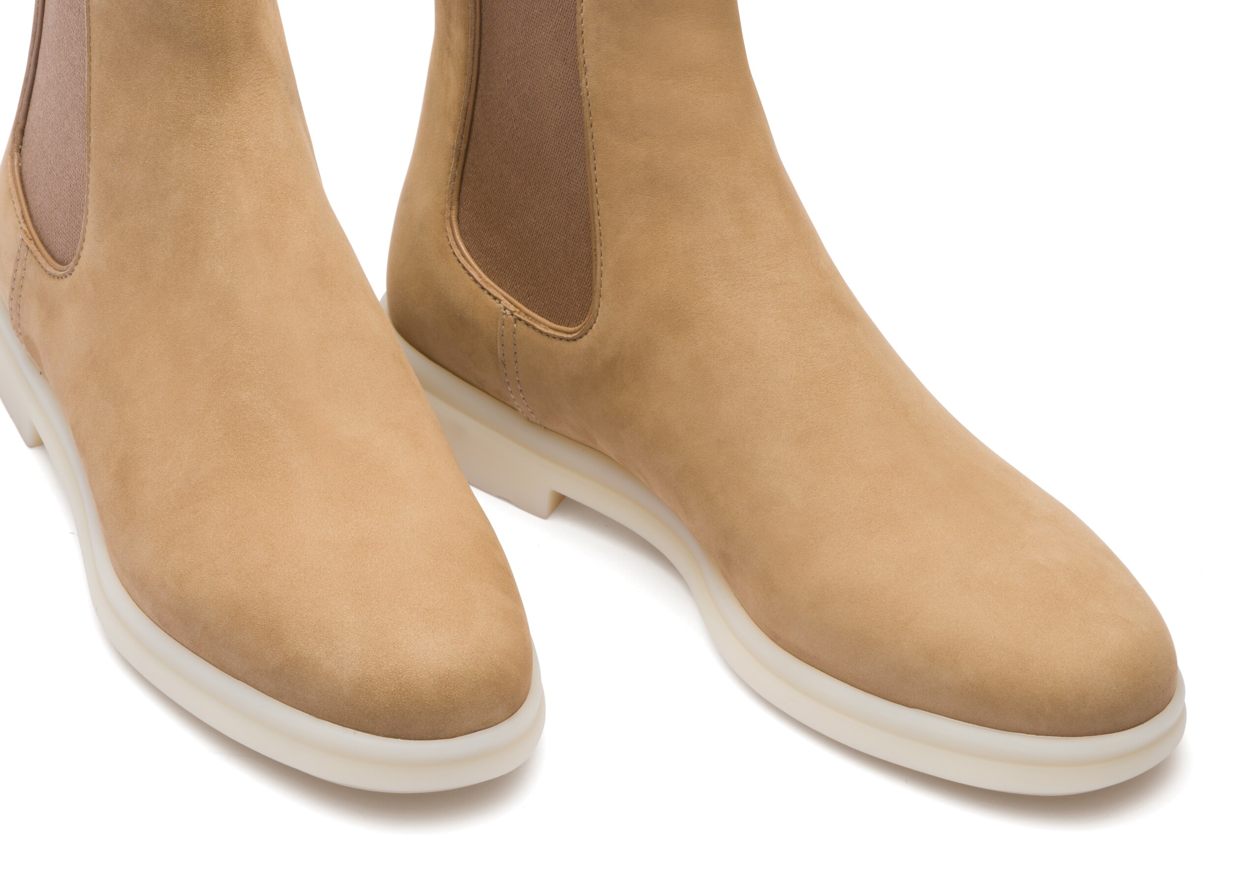 Lea Church's Bottine Chelsea en nubuck Neutre
