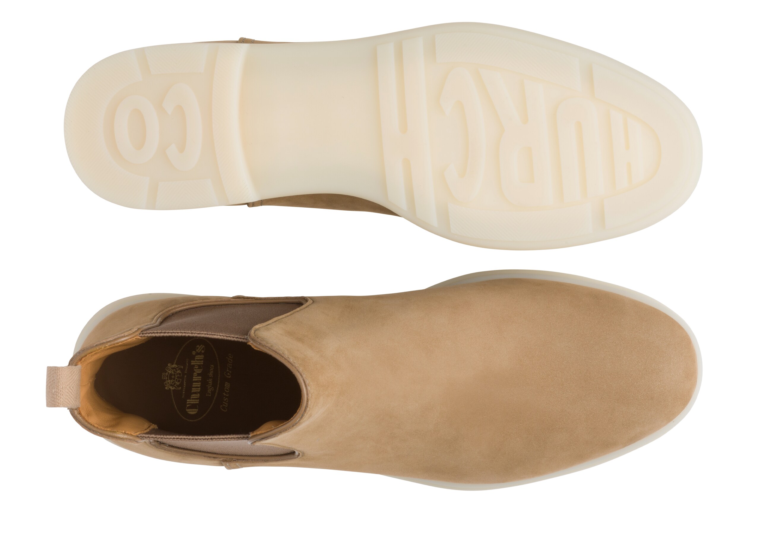 Lea Church's Bottine Chelsea en nubuck Neutre