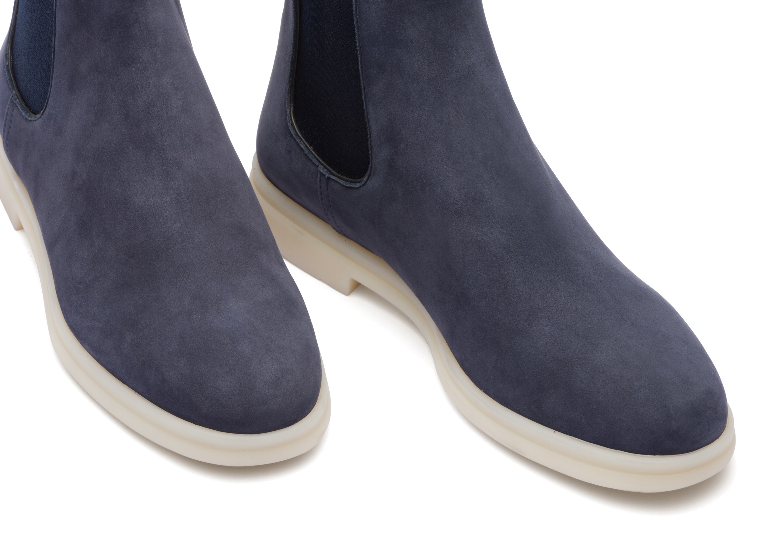 Lea Church's Bottine Chelsea en nubuck Bleu