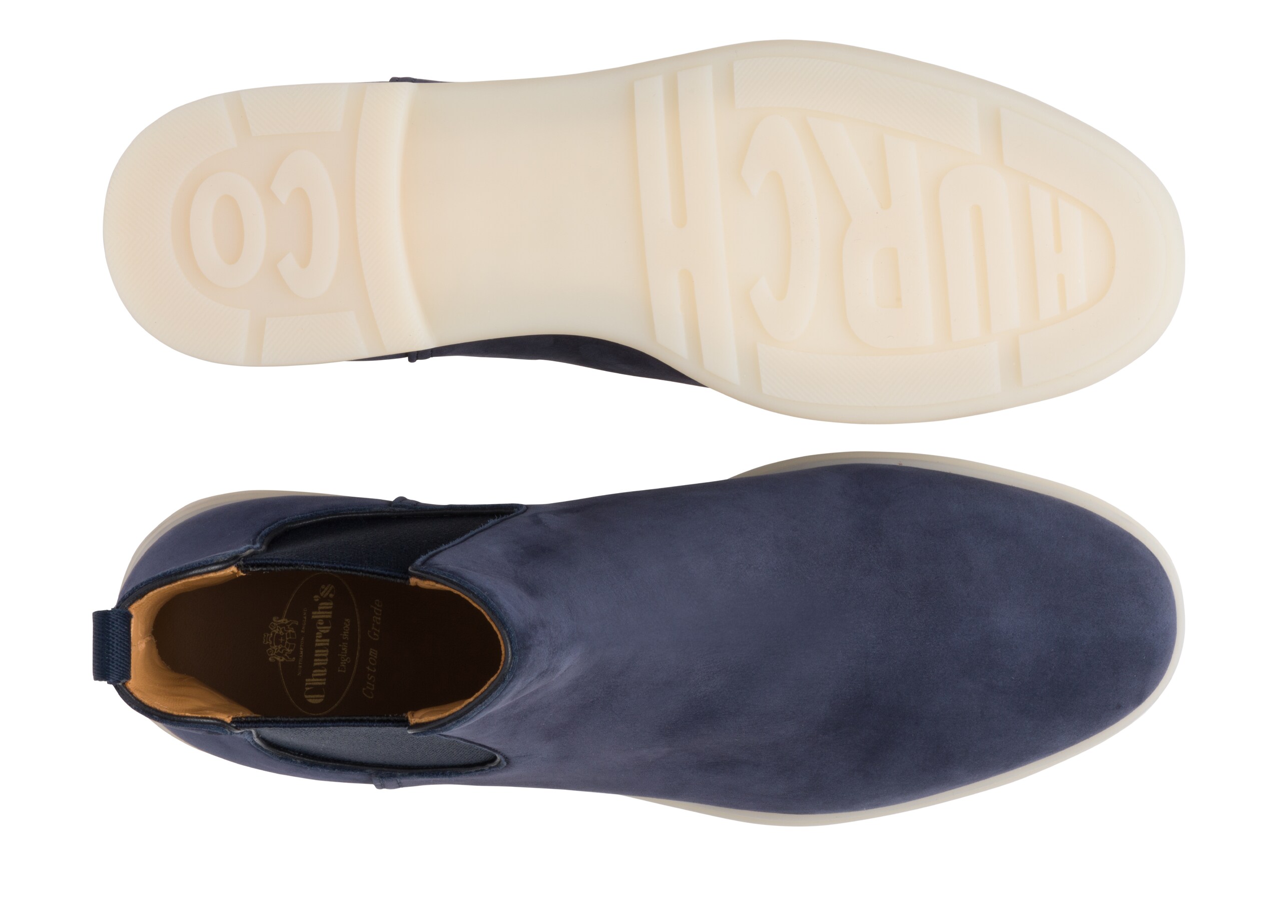 Lea Church's Bottine Chelsea en nubuck Bleu