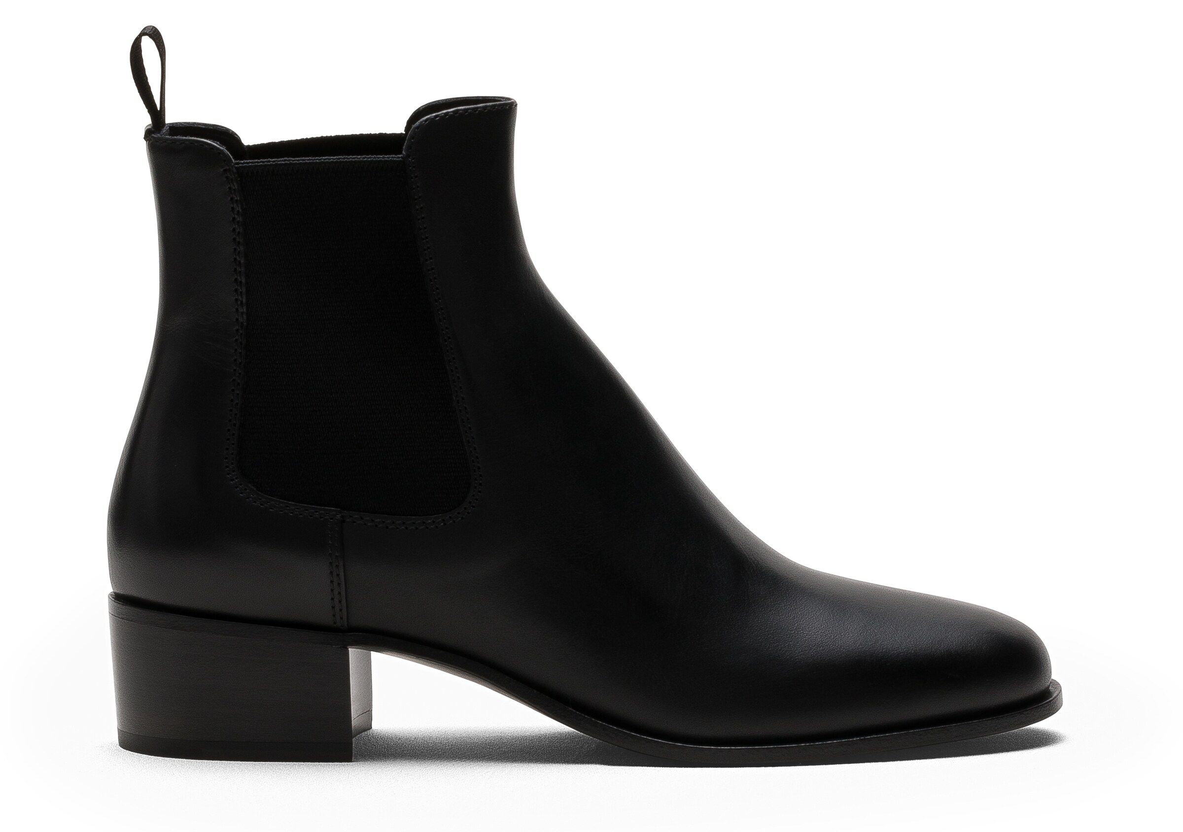 Church Polished Fumé Leather Chelsea Boot, Woman, Black, Size 36,5
