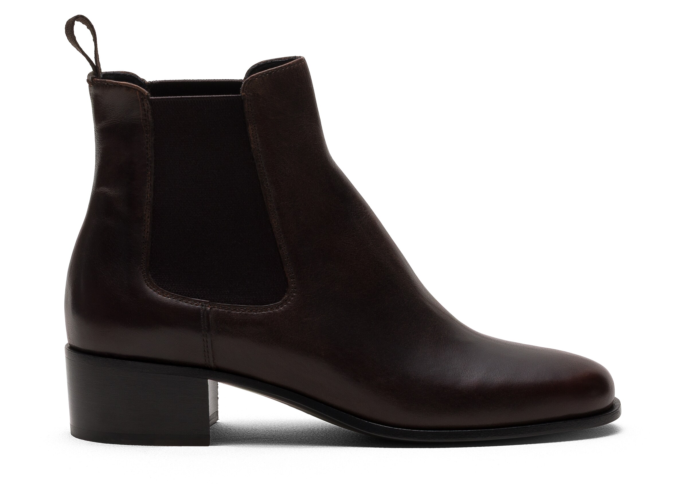 Church Polished Fumé Leather Chelsea Boot, Woman, Tabac, Size 38