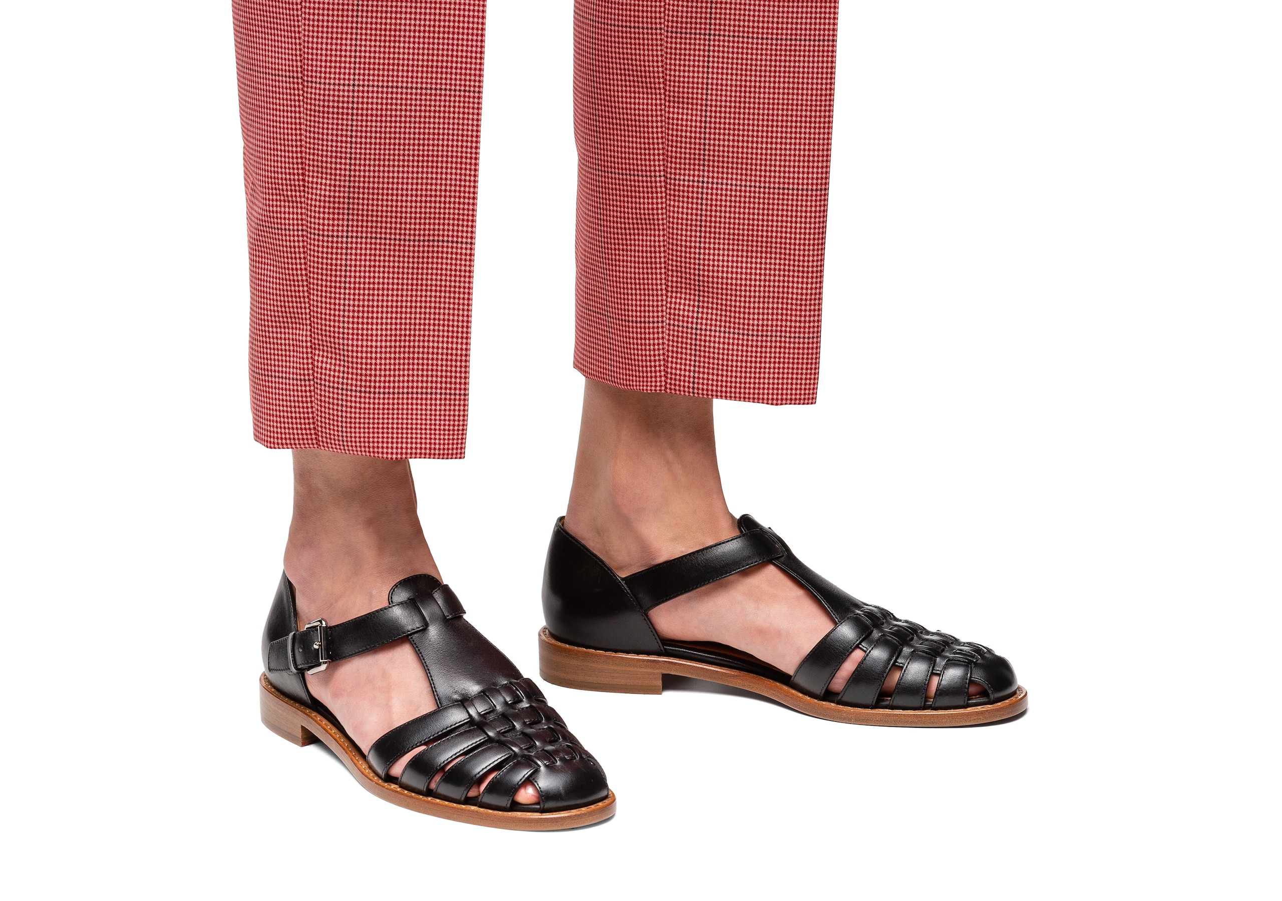 Kelsey Church's Prestige Calf Leather Sandal Black